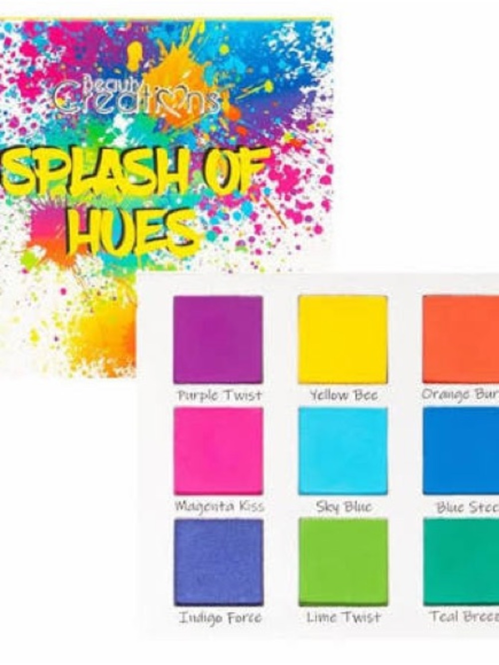 Splash of Hues Neon Eyeshadow Palette - Vibrant Multicolor (VOLUME 1)